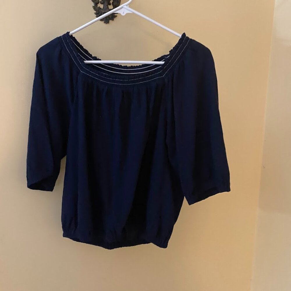 Navy LOFT Shirt (L) (Tags)